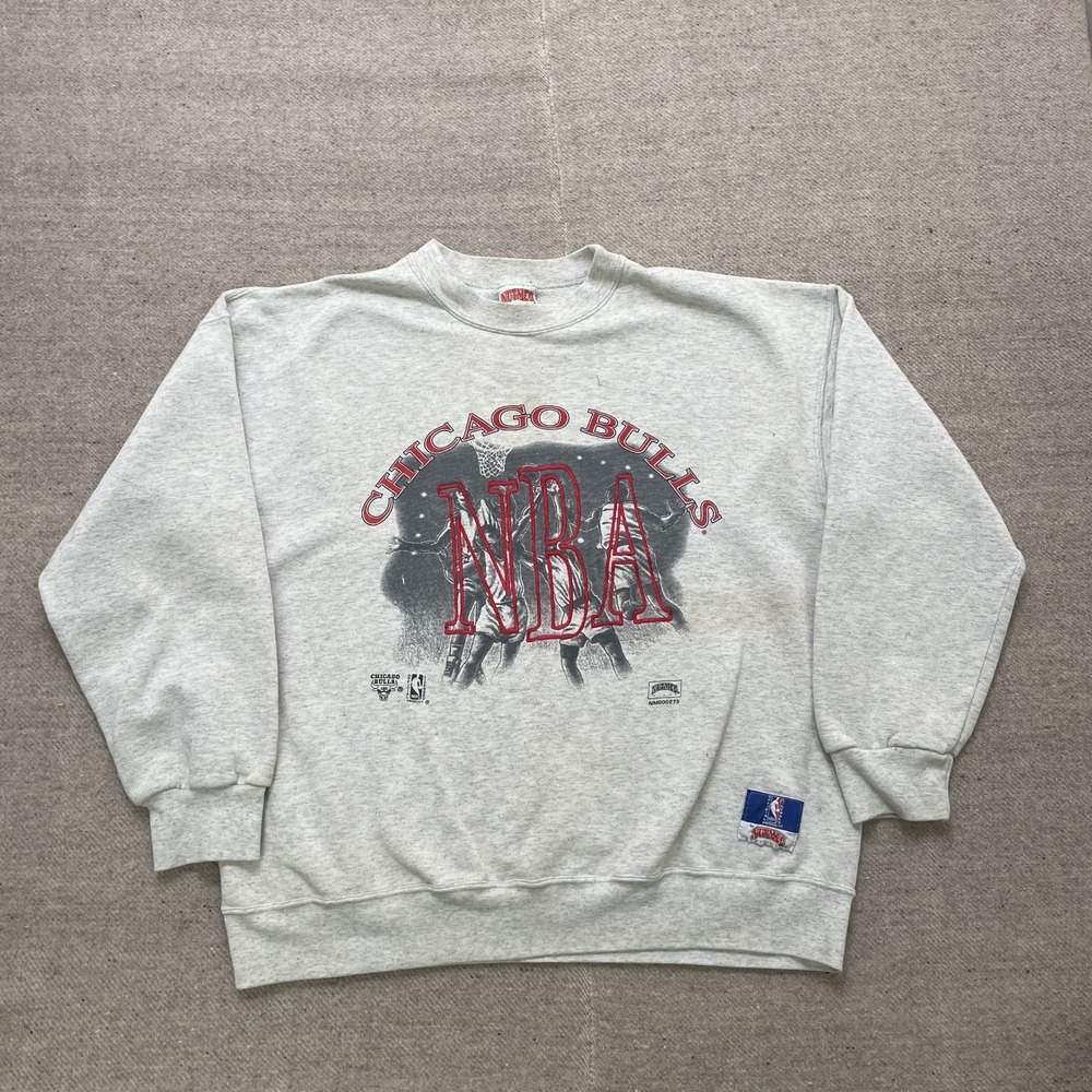 Vintage Chicago Bulls NBA Sweatshirt Mens XL Gray 1990s Nutmeg